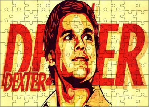 Ahşap Mdf Puzzle Yapboz Dexter Dizi Afişi 120 Parça 25*35 Cm