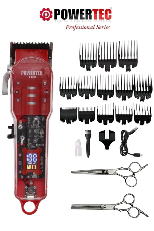 TR-3100 Profesyonel Şarjlı Saç Sakal Tıraş Makinesi ( 9100 RPM )