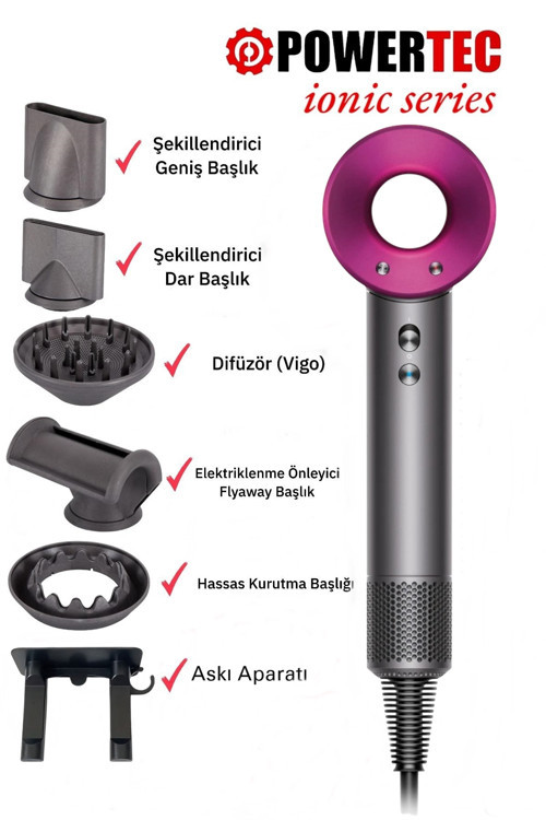 TR-3333 İyonizerli 5 Fonksiyon Plazma Saç Kurutma & Fön Makinesi ( Askı Aparatlı Yeni Versiyon )