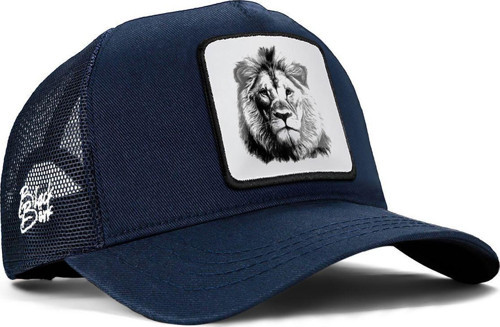 V1 Trucker Aslan - 4Bs Kod Logolu Unisex Lacivert Şapka (Cap)