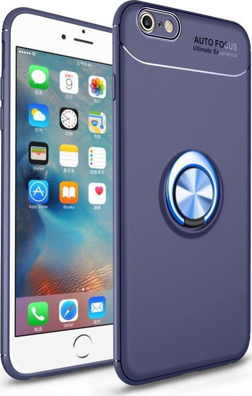 Apple iPhone 6 Kılıf Yatay ve Dikey Stand Özellikli içi Petekli Yüzüklü Silikon Range Kapak