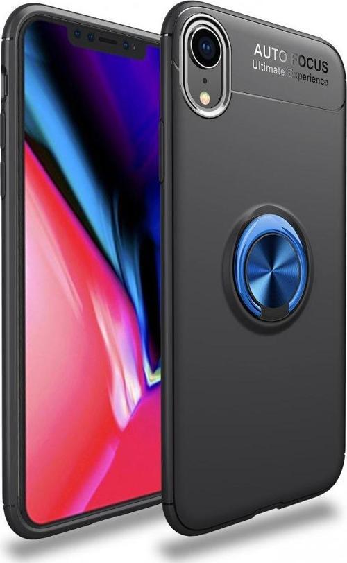 Apple iPhone XR Kılıf Yatay ve Dikey Stand Özellikli içi Petekli Yüzüklü Silikon Range Kapak