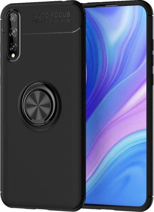Huawei P Smart S Kılıf Yatay ve Dikey Stand Özellikli içi Petekli Yüzüklü Silikon Range Kapak
