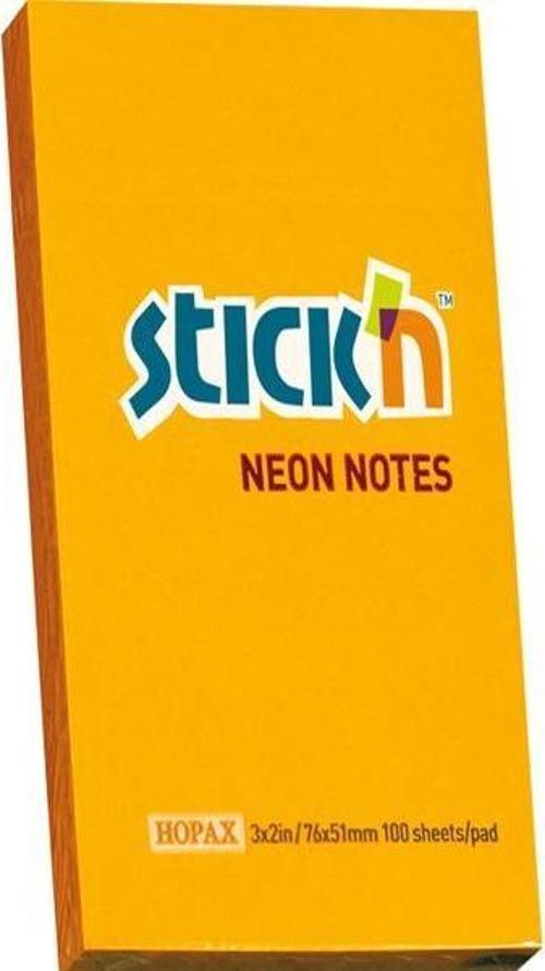 Stıckn Yapışkanlı Not Kağıdı 100 YP 76x51 Fosforlu Turuncu 21160