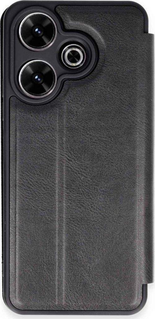 Xiaomi Redmi 13 Kılıf Yatay Standlı Kartlıklı içi Silikon Dışı Deri Kapaklı Flip Cover Kapak