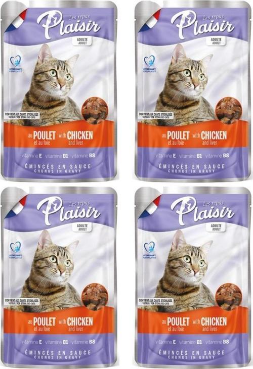 100Gr Pouch Chicken and Liver Tavuk Etli Ciğerli 4Adet Kedi Maması