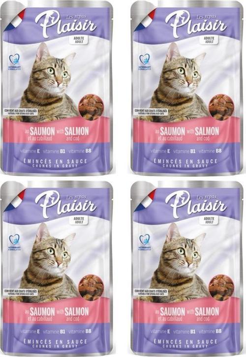100Gr Pouch Salmon and Cod Somon Morina Etli 4Adet Kedi Maması