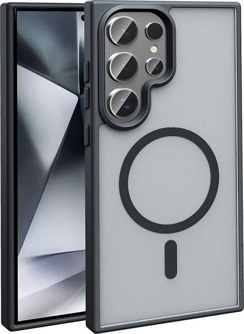 Galaxy S23 Ultra Kılıf Magsafe Şarj Özellikli Mat Arka Yüzey Metal Tuş Zore Sio Kapak 1.8 mm