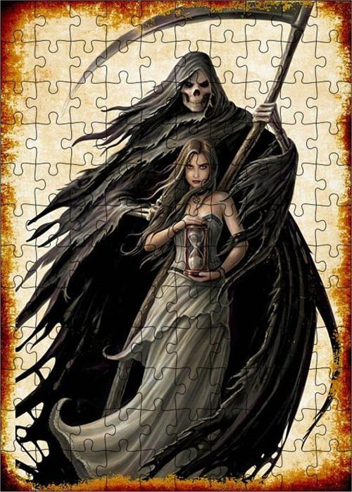 Ahşap Mdf Puzzle Yapboz Kara Cellat Ve Zaman Perisi