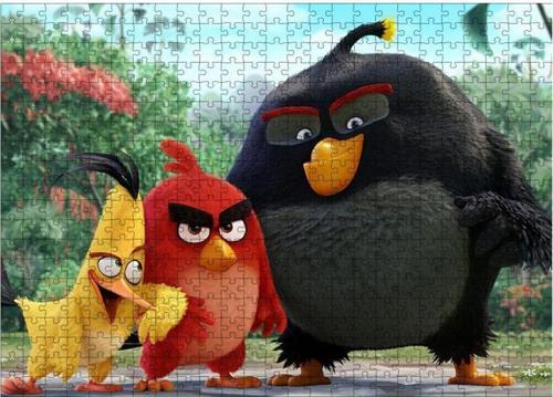 Ahşap Mdf Puzzle Yapboz Kızgın Kuşlar 500 Parça 50*70 Cm