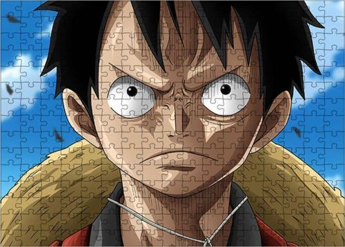 Ahşap Mdf Puzzle Yapboz One Piece Luffy 255 Parça 35*50 Cm