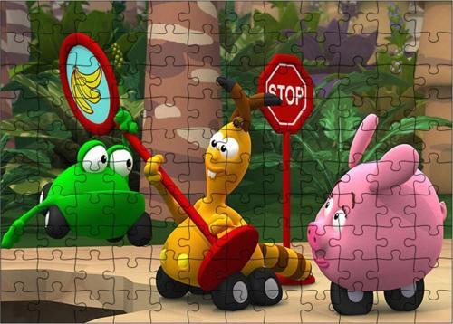 Ahşap Mdf Puzzle Yapboz Orman Kavşağı 120 Parça 25*35 Cm