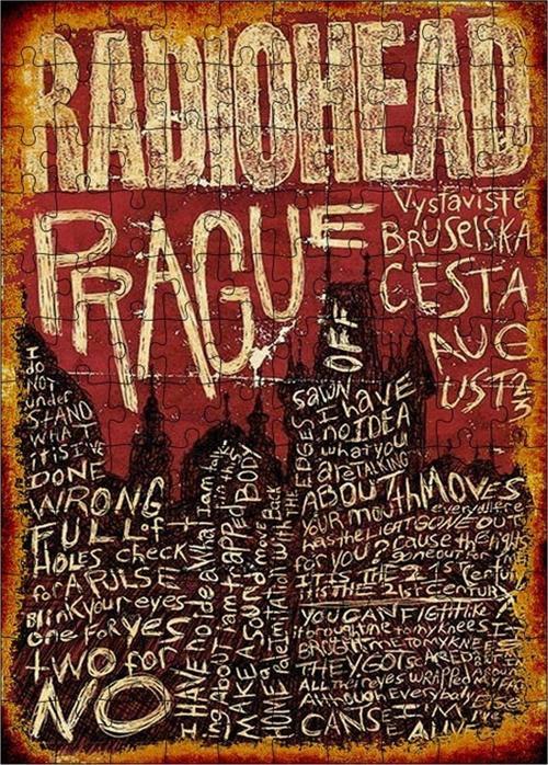 Ahşap Mdf Puzzle Yapboz Radiohead Prag