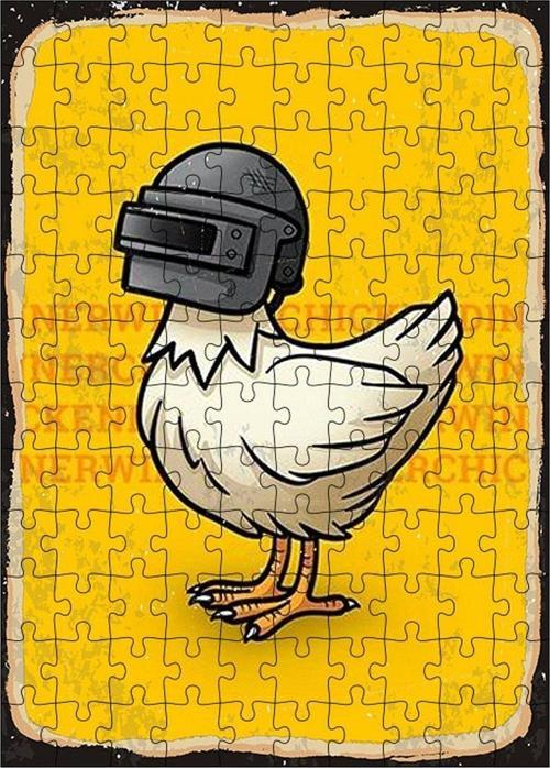 Ahşap Mdf Puzzle Yapboz Pubg Tavuk