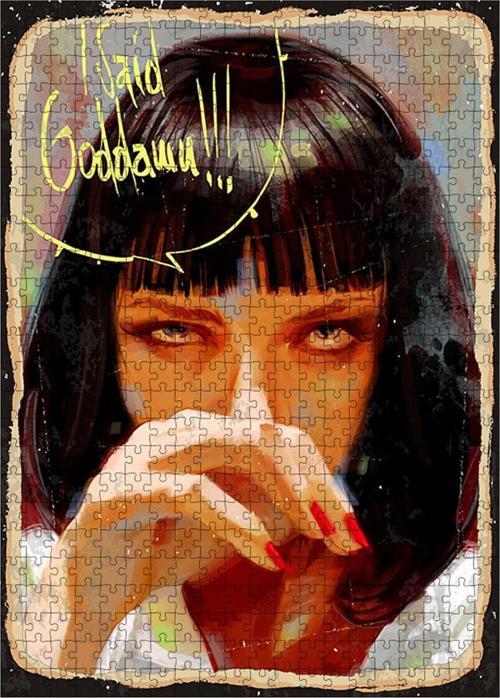 Ahşap Mdf Puzzle Yapboz Pulp Fiction: I Said Goddamn 500 Parça 50*70 Cm
