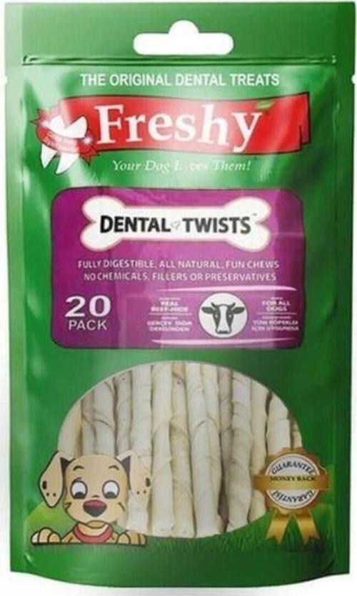 Dental Twist Burgulu Köepk Çiğneme Çubuk 13 Cm 20 Adet