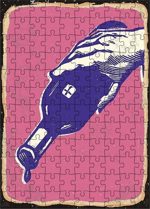 Ahşap Mdf Puzzle Yapboz Şarabın Sonu