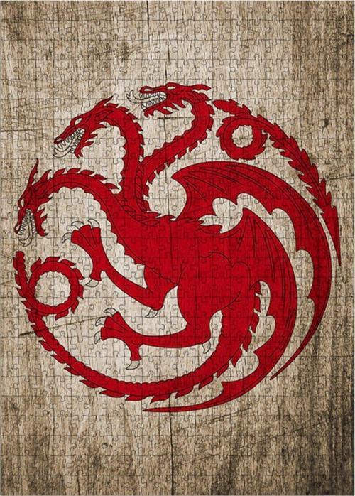 Ahşap Mdf Puzzle Yapboz Thrones Targaryen Hanedanı 500 Parça 50*70 Cm