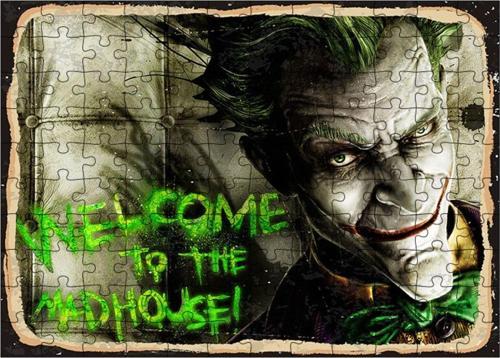 Ahşap Mdf Puzzle Yapboz Welcome To The Mad House 120 Parça 25*35 Cm