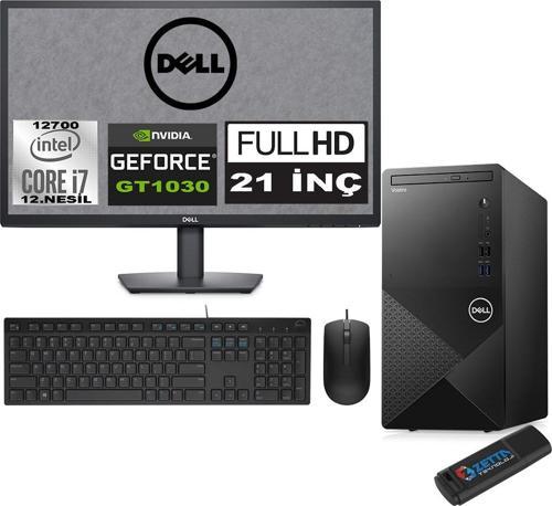 Vostro 3910 mt Intel Core I7 12700 12GB 1tb SSD 21.5" Fhd Ubuntu Nvidia GT1030-4GB Masaüstü Bilgisayar 21N3910GT1030U03 + Zetta USB Bellek