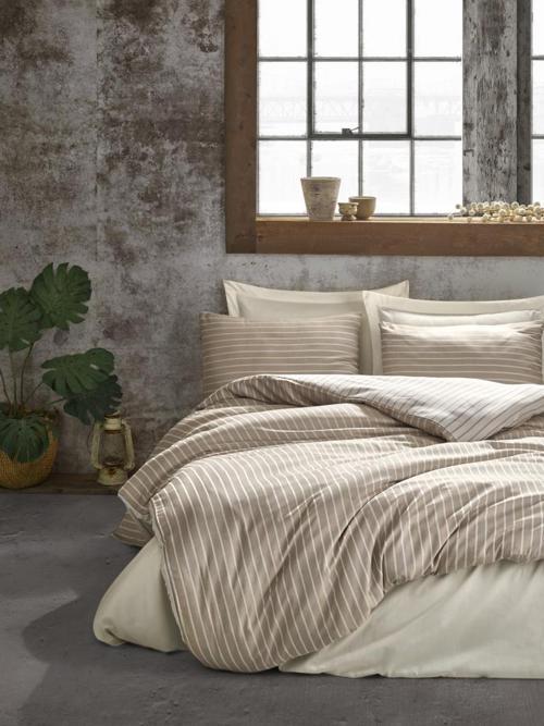 Bambu Çift Kişilik Nevresim Takımı Vizon