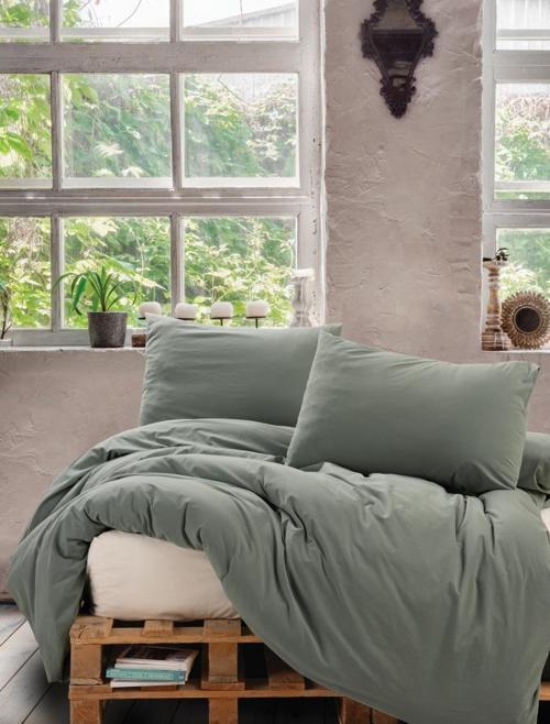 Neat Çift Kişilik Nevresim Takımı Mint-Krem