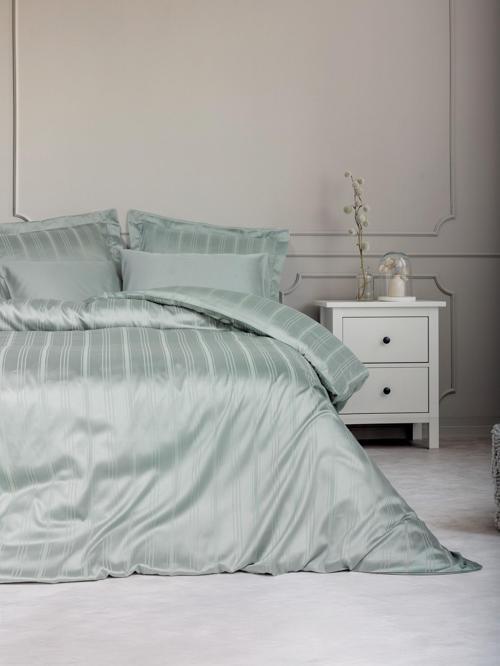 Smart Bambu Saten Çift Kişilik Nevresim Takımı Stripe Mint
