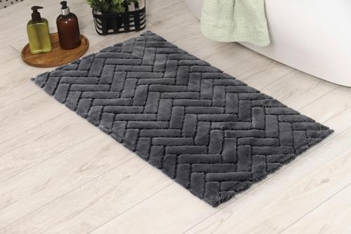 Pamuklu Paspas Zibby Koyu Gri 60x100