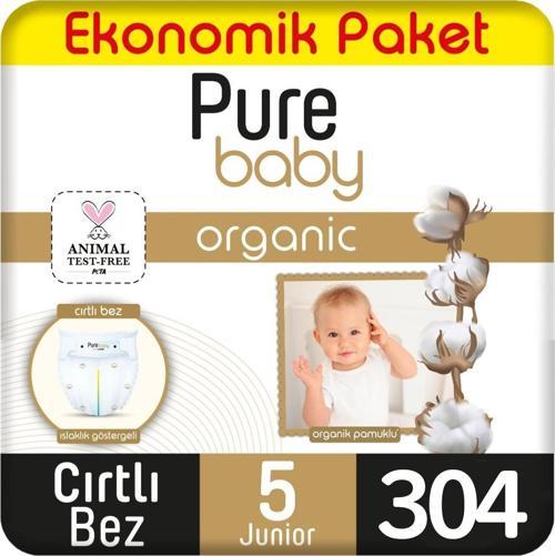 Organik Bebek Bezi Ekonomik Paket 5 Beden 76x4 304 Adet