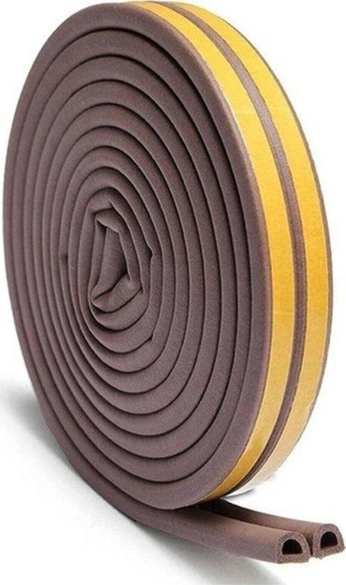 Bondit Çift Sarım Kauçuk Kapı ve Pencere Izolasyon Bandı Fitili 2X35 70 Metre Kahverengi