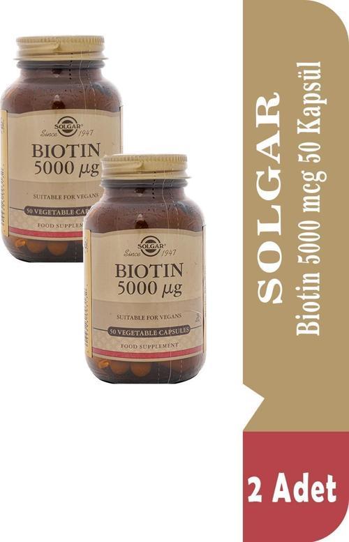 Biotin 5000 mcg 50 Kapsül 2 Adet