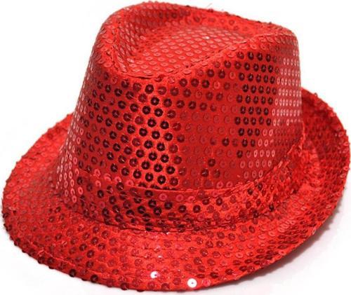 Payetli Çocuk Şapkası Kırmızı Renk