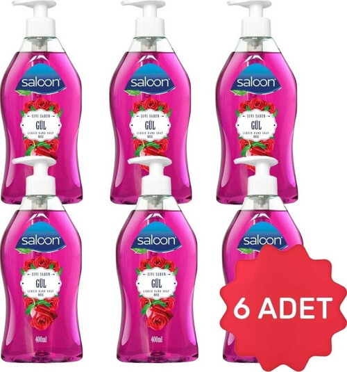 Sıvı Sabun Gül KOKULU 400 ml x 6 Adet
