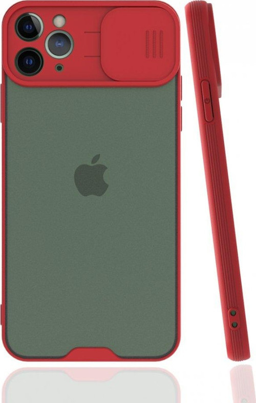 Apple iPhone 11 Pro Max Kılıf Darbelere Dayanıklı Kamera Koruma Sürgülü Platin Kapak