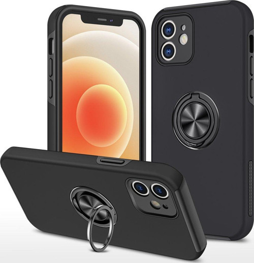 Apple iPhone 12 Kılıf Soft Tasarım Elit Yüzüklü Lüx Kapak
