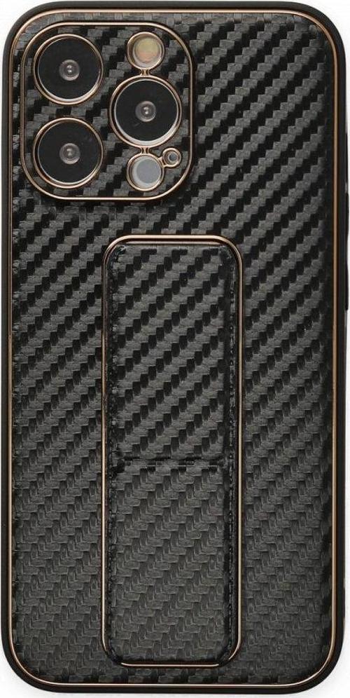 Apple iPhone 13 Pro Max Kılıf Darbelere Karşı Ekstra Korunaklı Stand Özellikli Silikon Karbon Kapak