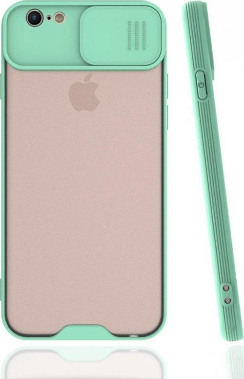 Apple iPhone 6 Kılıf Darbelere Dayanıklı Kamera Koruma Sürgülü Platin Kapak