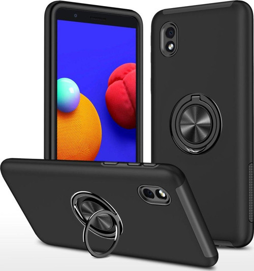 Samsung Galaxy A01 Kılıf Soft Tasarım Elit Yüzüklü Lüx Kapak