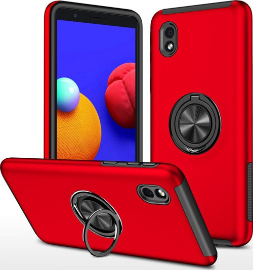 Samsung Galaxy A01 Kılıf Soft Tasarım Elit Yüzüklü Lüx Kapak