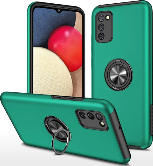 Samsung Galaxy A02S Kılıf Soft Tasarım Elit Yüzüklü Lüx Kapak