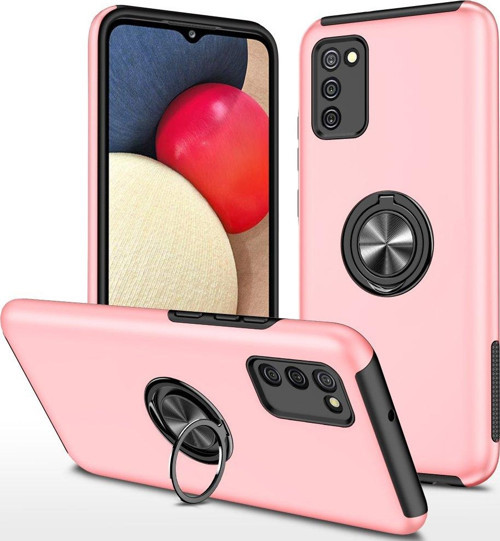 Samsung Galaxy A02S Kılıf Soft Tasarım Elit Yüzüklü Lüx Kapak