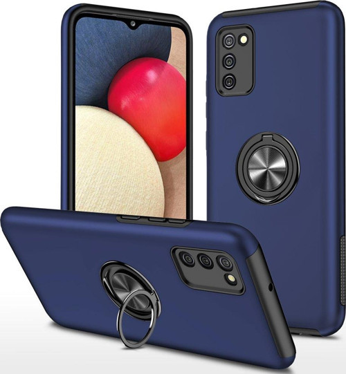 Samsung Galaxy A02S Kılıf Soft Tasarım Elit Yüzüklü Lüx Kapak