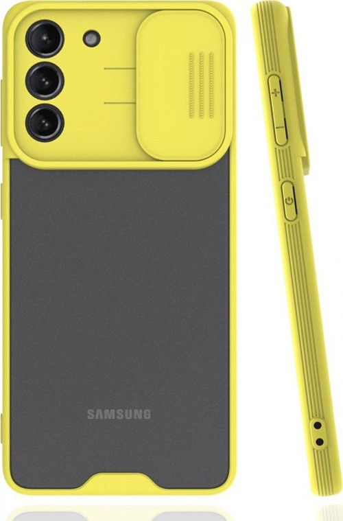 Samsung Galaxy S21 Kılıf Darbelere Dayanıklı Kamera Koruma Sürgülü Platin Kapak