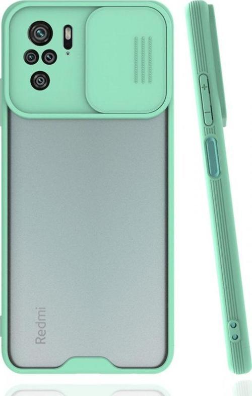 Xiaomi Redmi Note 10S Kılıf Darbelere Dayanıklı Kamera Koruma Sürgülü Platin Kapak