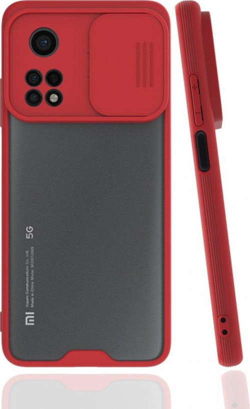 Xiaomi Mi 10T Kılıf Darbelere Dayanıklı Kamera Koruma Sürgülü Platin Kapak