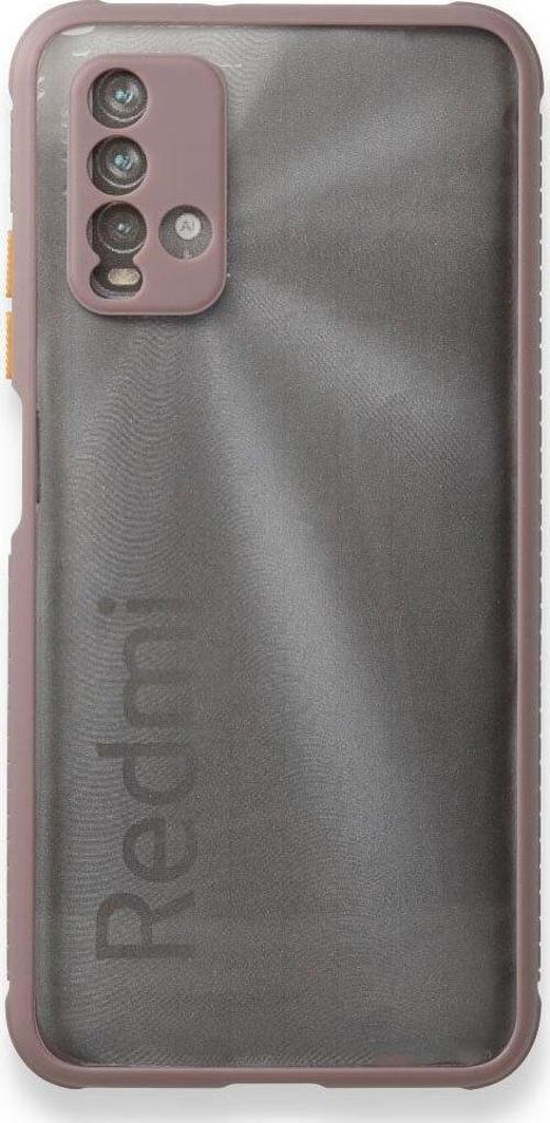 Xiaomi Redmi Note 9 4G Kılıf Köşeler Airbag Özellikli Arkası Sert p.c Kenarı Silikon Miami Kapak