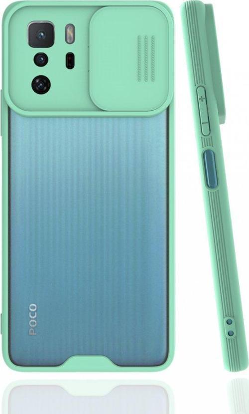 Xiaomi Poco X3 GT Kılıf Darbelere Dayanıklı Kamera Koruma Sürgülü Platin Kapak