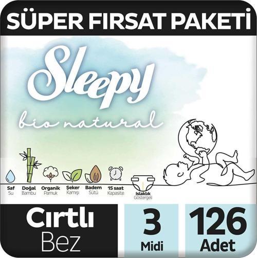 BİO NATURAL CIRTLI BEZ 3NO 42Lİ 3 ADET