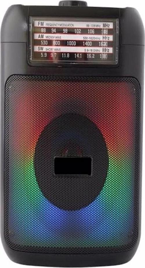 Ktf-1421 Rgb Işıklı 3" Bluetooth Hoparlör Usb Tf Aux Destekli Standlı Radyolu Hoparlör