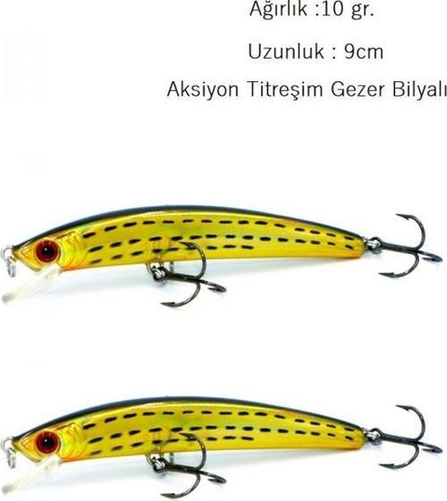 2 Adet Rapala Lures Yapay Yem 10 Gr.9cm  Turna Levrek Rapala LüferAilesi JigYem Suni Yem